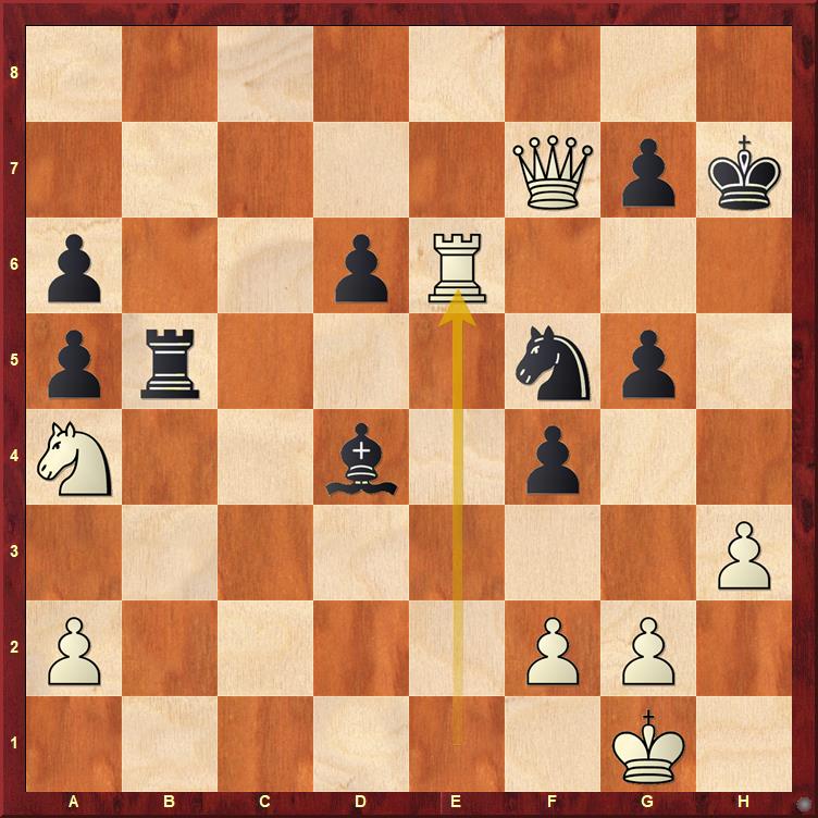 White plays (37.Re6)