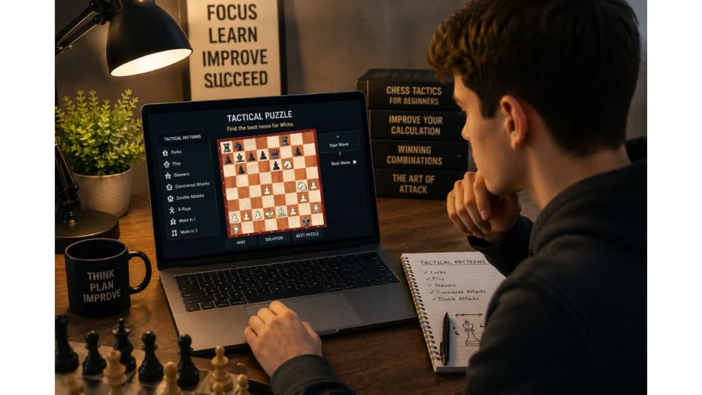 chess tactics guide for beginners learning tactical patterns and combinations