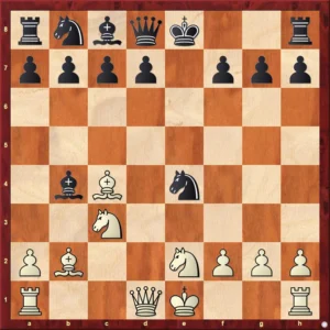 Absolute pin in chess example showing a knight pinned to the king