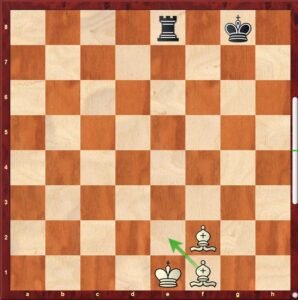 Chess diagram showing how to block a check by placing a piece between the attacking piece and the king.