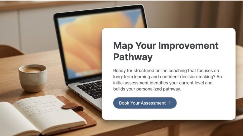 Book an online chess coaching assessment to create a personalised learning pathway