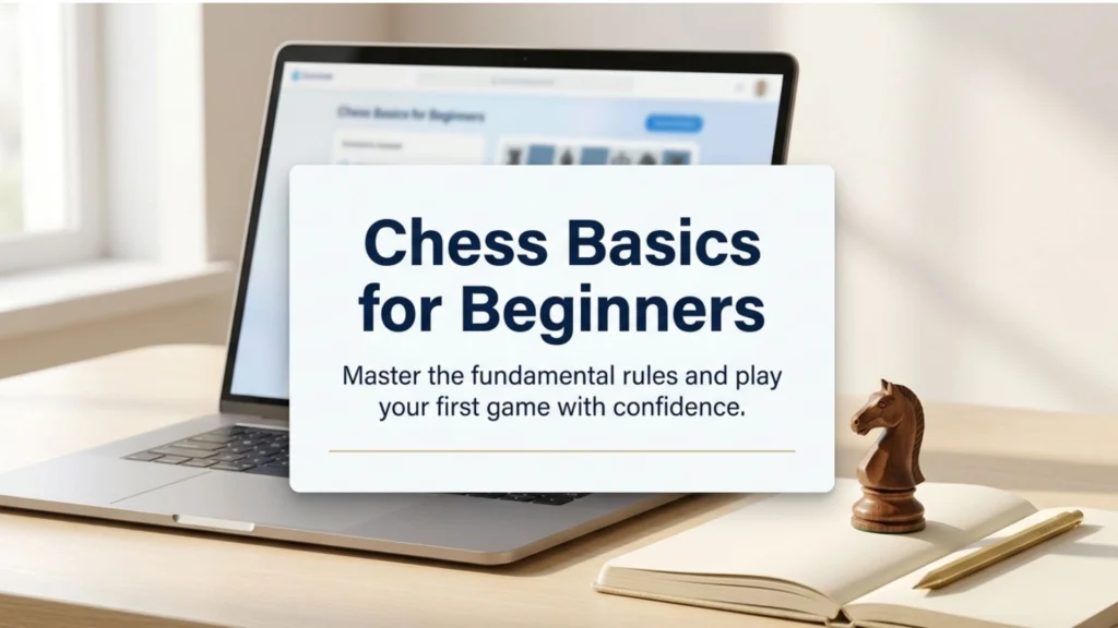 Chess basics for beginners learning the fundamental rules before playing their first game.