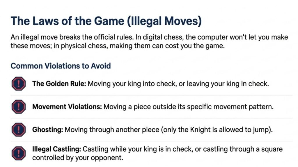 Common illegal chess moves beginners should avoid