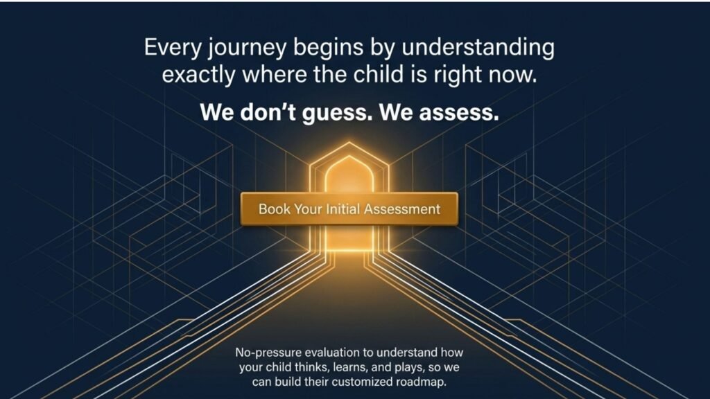 Child beginning a chess assessment to identify their current learning needs