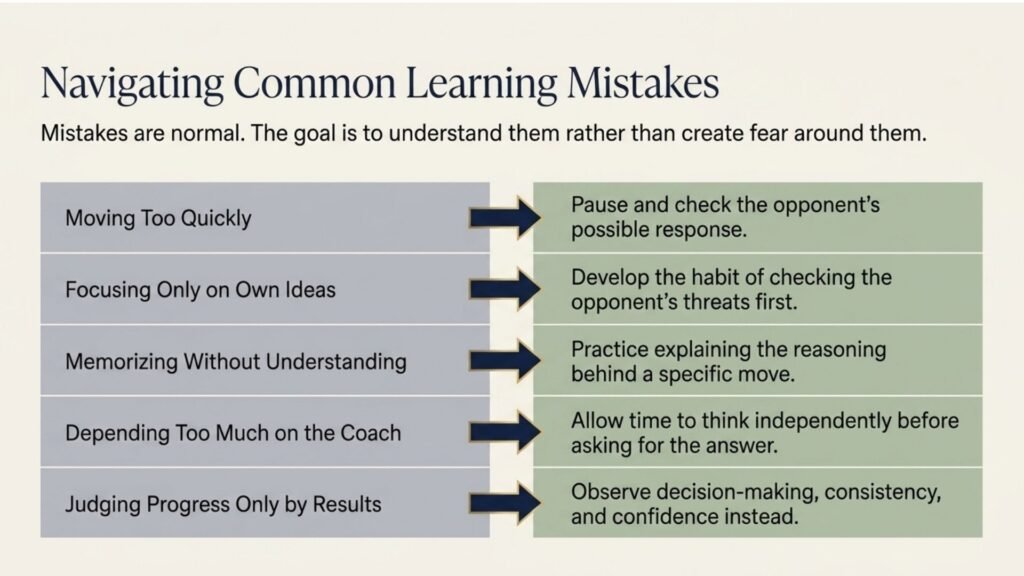Common chess learning mistakes and better habits for children