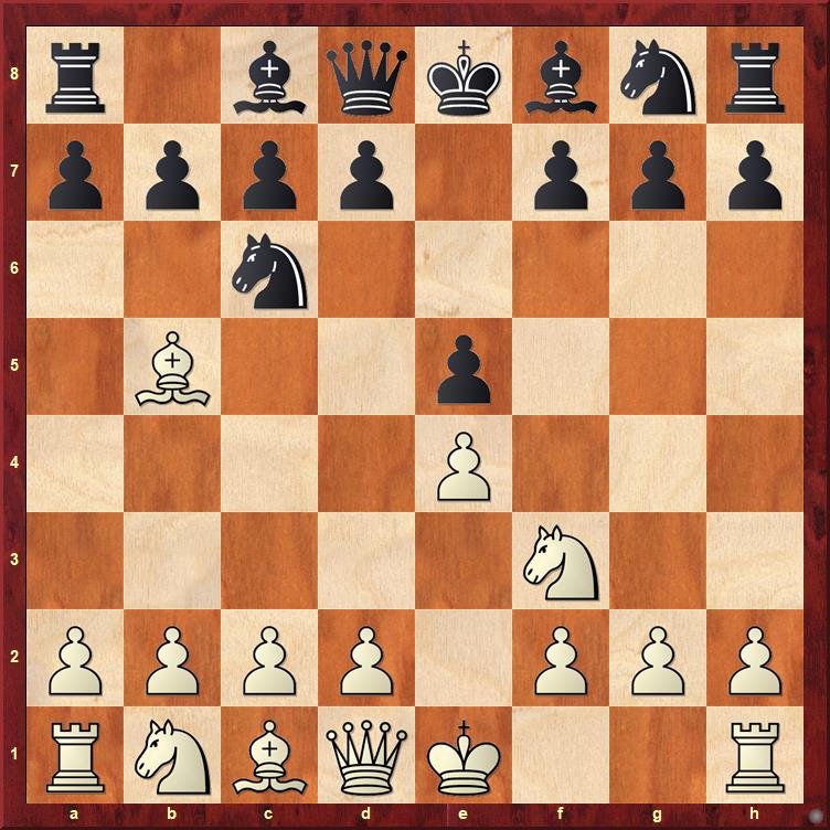 Ruy Lopez opening position after 1.e4 e5 2.Nf3 Nc6 3.Bb5