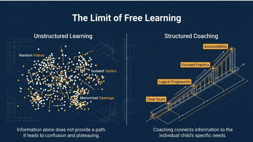 Comparison of unstructured chess learning and structured chess coaching